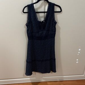 ANTONIO MELANI Navy Asymmetrical Dress